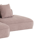 Klara LC10027-IG 2 Seater Left Chaise Fabric Sofa - Latte Chaise Lounge Iggy-Core   