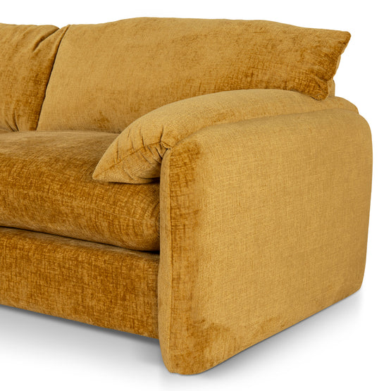 Jordie 3 Seater Fabric Sofa - Ochre Sofa Casa-Core   