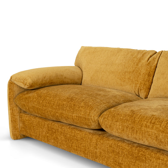 Jordie 3 Seater Fabric Sofa - Ochre Sofa Casa-Core   