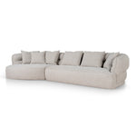 Rowe Left Chaise Sofa - Coral Natural Linen Chaise Lounge KJ Sofa-Core   