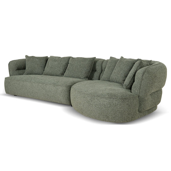 Rowe Right Chaise Sofa - Coral Dark Green Chaise Lounge KJ Sofa-Core