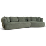 Rowe Right Chaise Sofa - Coral Dark Green Chaise Lounge KJ Sofa-Core   