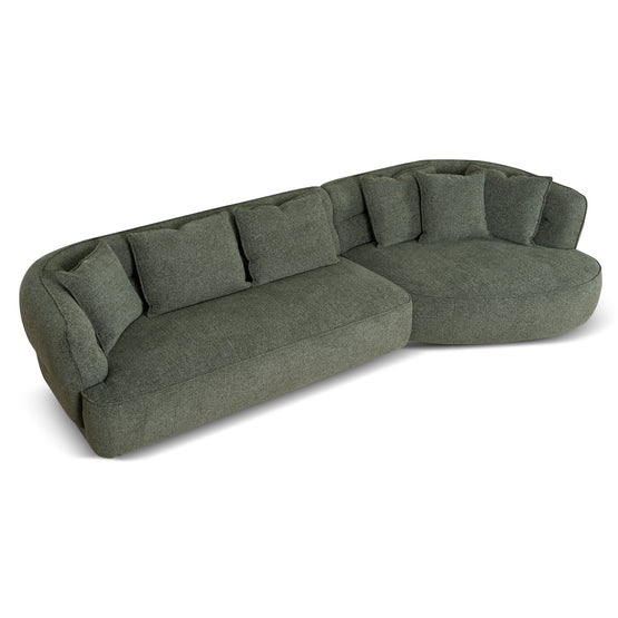 Rowe Right Chaise Sofa - Coral Dark Green Chaise Lounge KJ Sofa-Core   