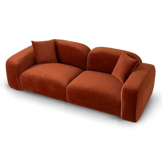 Soma 3 Seater Sofa - Rustic Orange Sofa Home Sofa-Core   