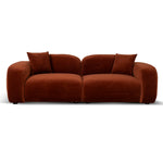 Soma 3 Seater Sofa - Rustic Orange Sofa Home Sofa-Core   