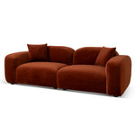 Soma 3 Seater Sofa - Rustic Orange Sofa Home Sofa-Core   