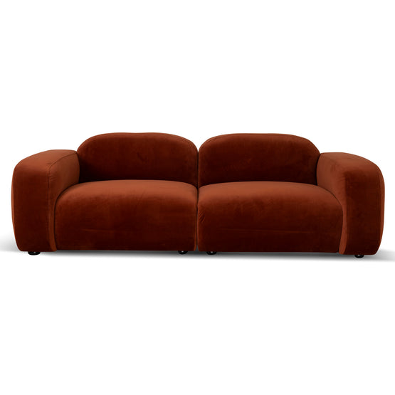 Soma 3 Seater Sofa - Rustic Orange Sofa Home Sofa-Core   