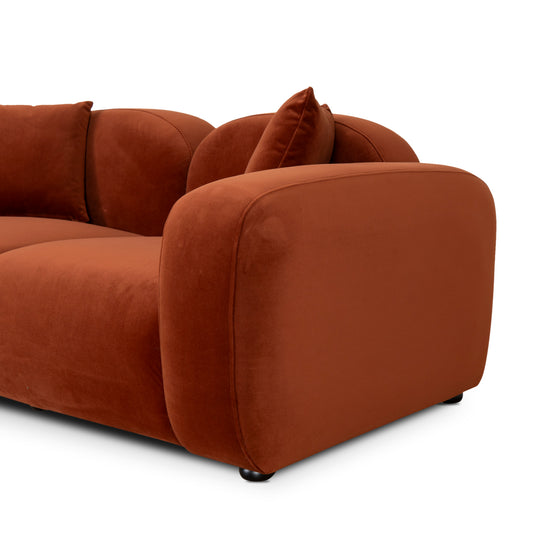 Soma 2 Seater Sofa - Rustic Orange Sofa Home Sofa-Core   