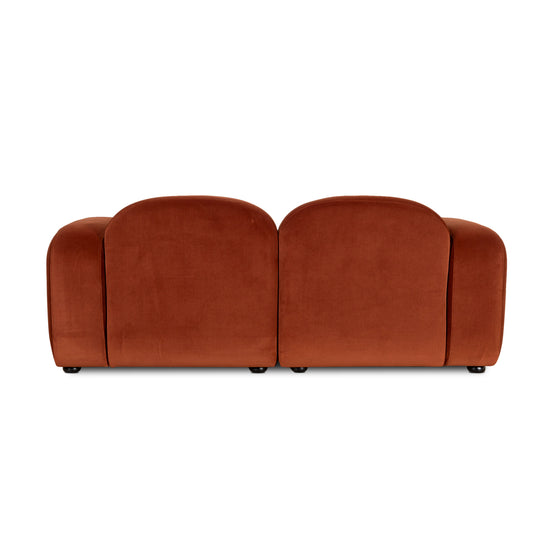 Soma 2 Seater Sofa - Rustic Orange Sofa Home Sofa-Core   