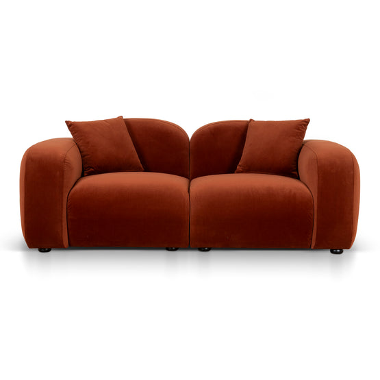 Soma 2 Seater Sofa - Rustic Orange Sofa Home Sofa-Core   