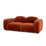 Soma 2 Seater Sofa - Rustic Orange Sofa Home Sofa-Core   