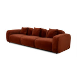 Soma 4 Seater Sofa - Rustic Orange Sofa Home Sofa-Core   