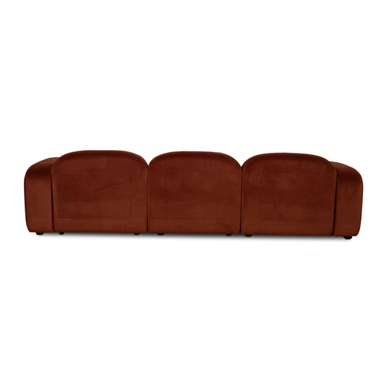 Soma 4 Seater Sofa - Rustic Orange Sofa Home Sofa-Core   