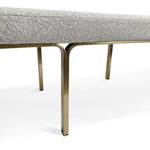 Brittan 1.5m Brushed Gold Ottoman - Clay Grey Ottoman K Steel-Core   