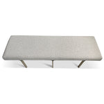 Brittan 1.5m Brushed Gold Ottoman - Clay Grey Ottoman K Steel-Core   