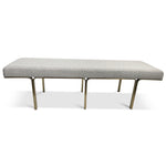 Brittan 1.5m Brushed Gold Ottoman - Clay Grey Ottoman K Steel-Core   