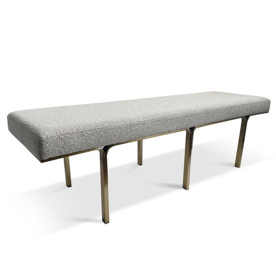 Brittan 1.5m Brushed Gold Ottoman - Clay Grey Ottoman K Steel-Core   