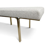 Brittan 1.5m Brushed Gold Ottoman - Clay Grey Ottoman K Steel-Core   