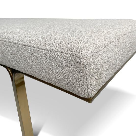 Brittan 1.5m Brushed Gold Ottoman - Clay Grey Ottoman K Steel-Core   