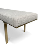 Brittan 1.5m Brushed Gold Ottoman - Clay Grey Ottoman K Steel-Core   