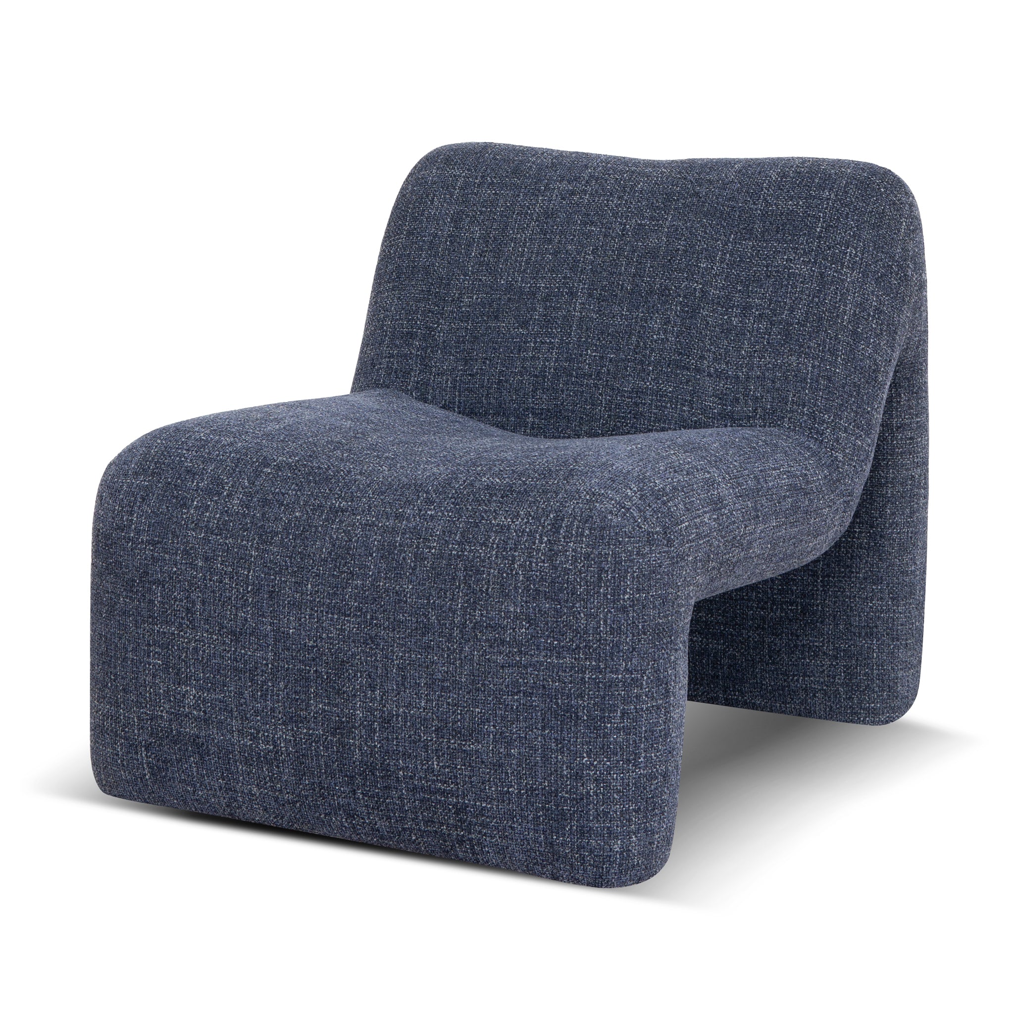 Saini Fabric Lounge Chair - Moss Navy Lounge Chair Casa-Core