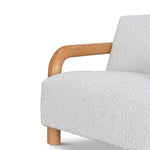 Lazycave Off White Boucle Armchair - Natural Oak Armchair MYI-Core   