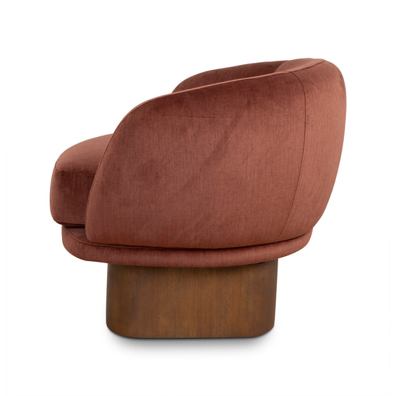 Odin Fabric Swivel Armchair - Rustic Orange Armchair Casa-Core