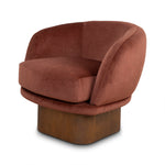 Odin Fabric Swivel Armchair - Rustic Orange Armchair Casa-Core