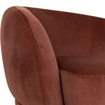 Odin Fabric Swivel Armchair - Rustic Orange Armchair Casa-Core