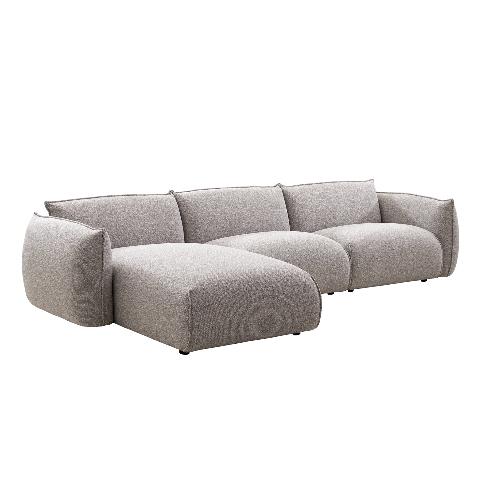 Ferrell 3 Seater Left Chaise Sofa - Clay Grey Sofa Iggy-Core