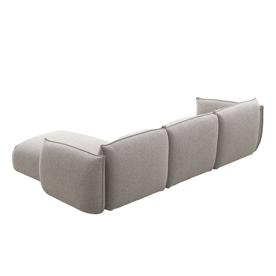 Ferrell 3 Seater Right Chaise Sofa - Clay Grey Sofa Iggy-Core