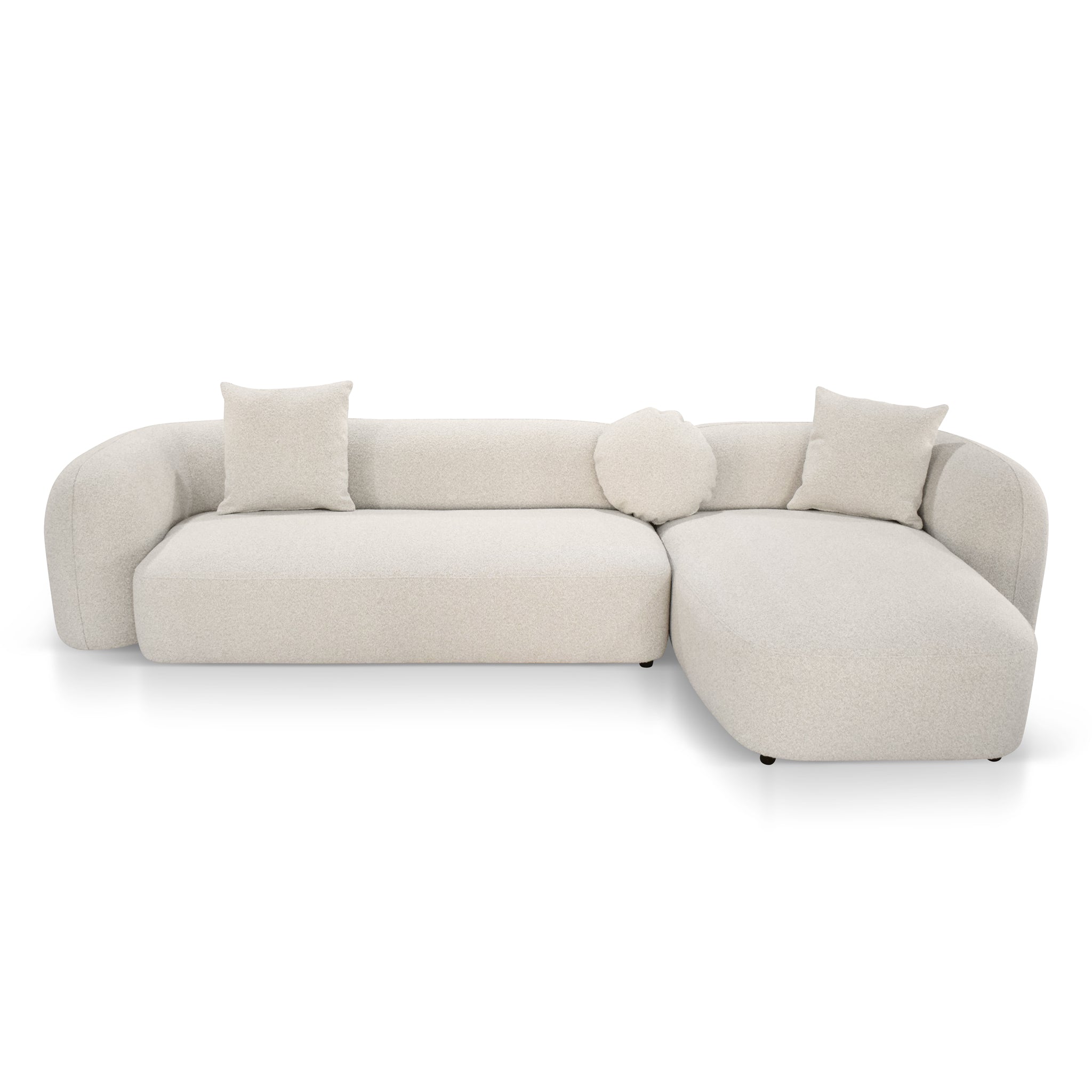 Justus 3 Seater Right Chaise Sofa - Oatmeal Beige Sofa Ace-Core