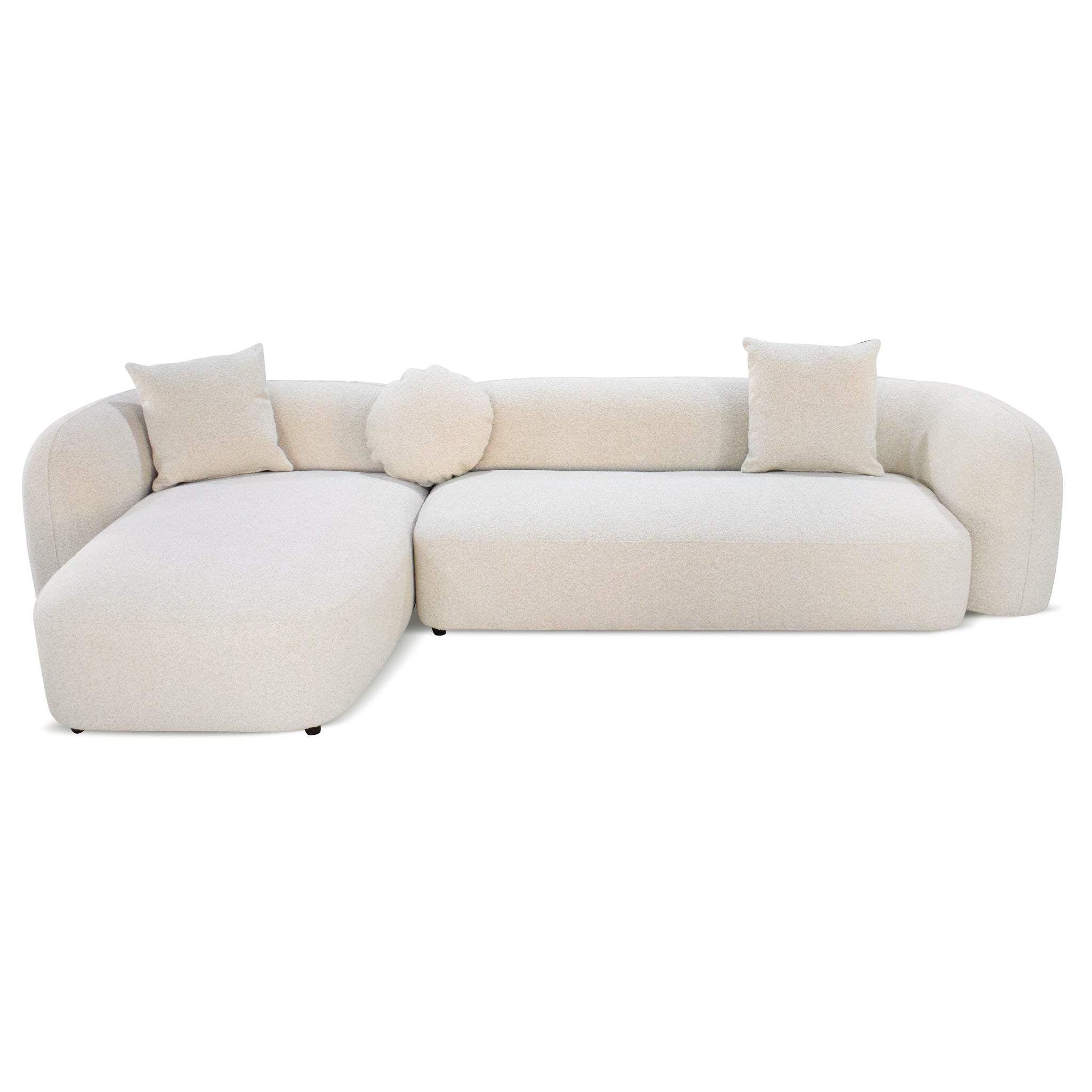 Justus 3 Seater Left Chaise Sofa - Oatmeal Beige Sofa Ace-Core