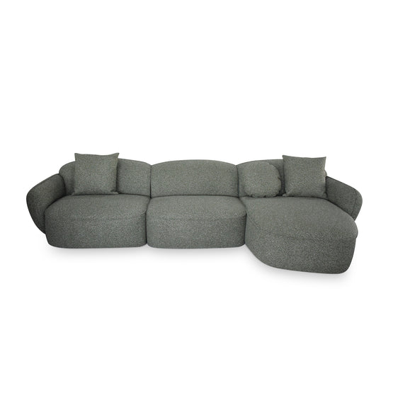 Serenity 3 Seater Right Chaise Sofa - Amazon Green Sofa Ace-Core