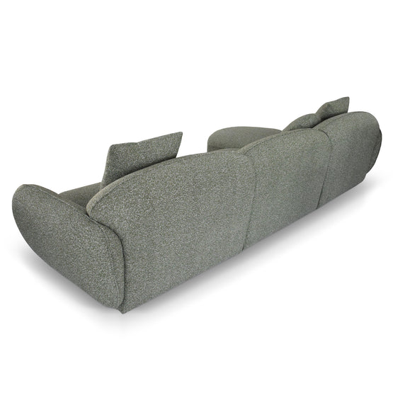 Serenity 3 Seater Left Chaise Sofa - Amazon Green Sofa Ace-Core