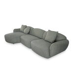 Serenity 3 Seater Left Chaise Sofa - Amazon Green Sofa Ace-Core