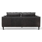 Ex Display - Lucio 2 Seater Sofa - Charcoal Leather Sofa K Sofa-Core   