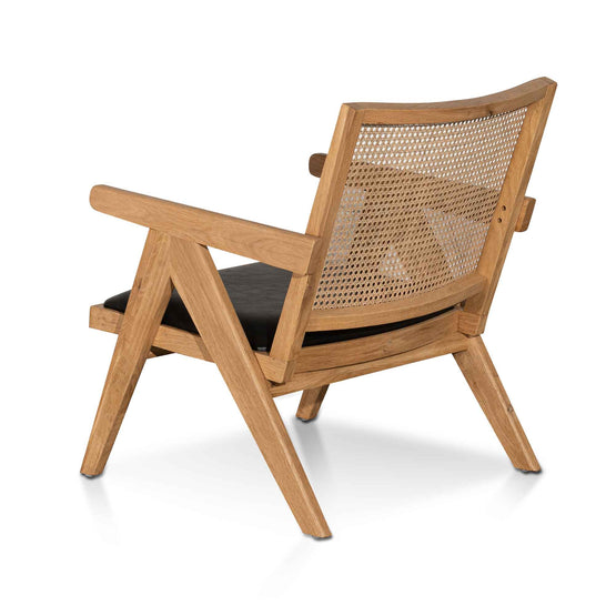 Ex Display - Castro Rattan Armchair - Distress Natural and Black Seat Armchair Chic-Core   