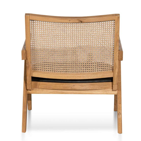 Ex Display - Castro Rattan Armchair - Distress Natural and Black Seat Armchair Chic-Core   