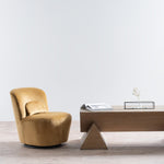 Ex Display - Zamora Swivel Lounge Chair - Mustard Lounge Chair Casa-Core   