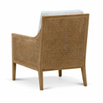 Ex Display - Ayala Rattan Arm Chair - Ivory White Boucle Armchair Chic-Core   