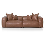 Loft 4 Seater Sofa with Cushion and Pillow - Caramel Brown Leather Sofa K Sofa-Core   