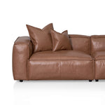 Loft 4 Seater Sofa with Cushion and Pillow - Caramel Brown Leather Sofa K Sofa-Core   