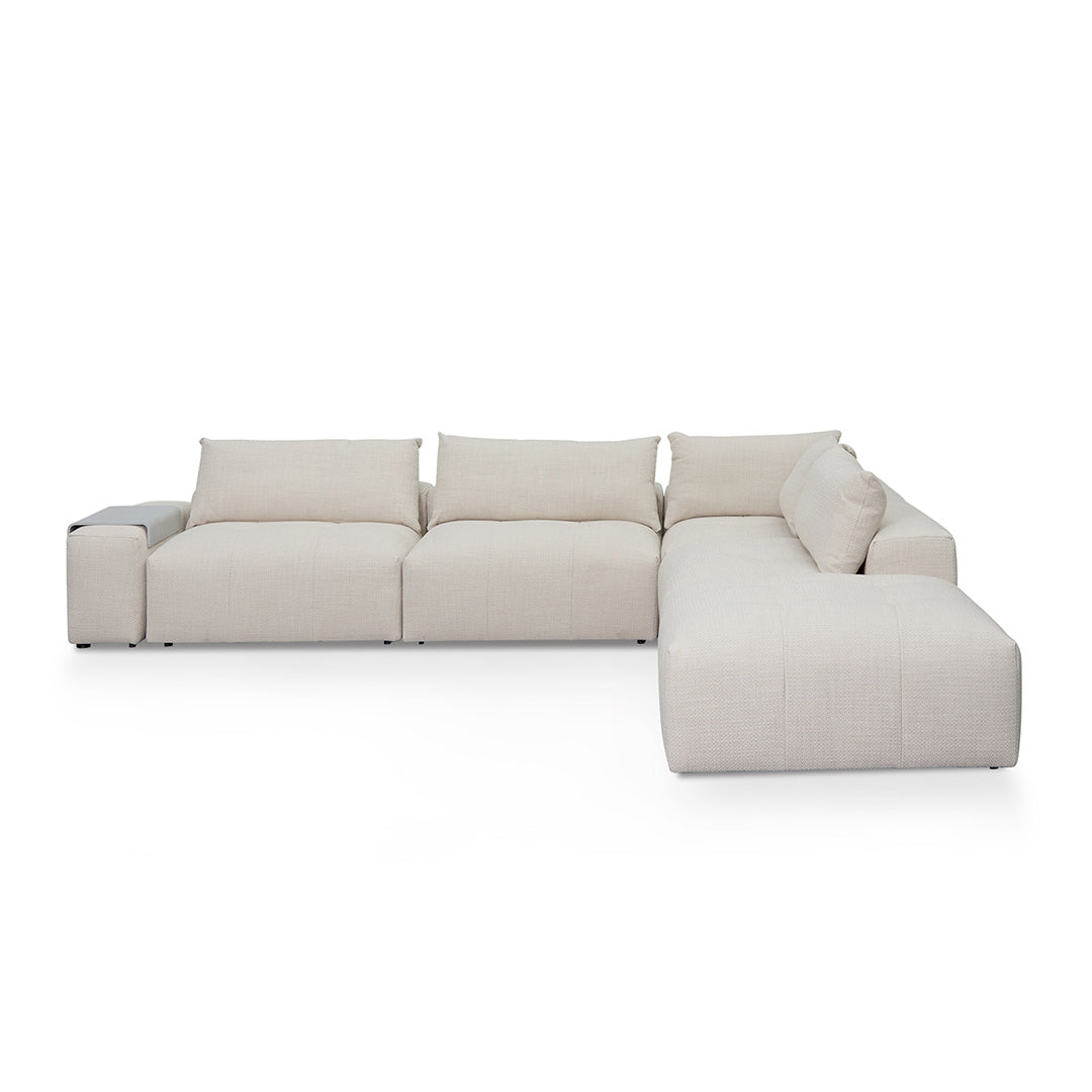 Oliver Modular Chaise Fabric Sofa - Taupe Beige Chaise Lounge K Sofa-Core   