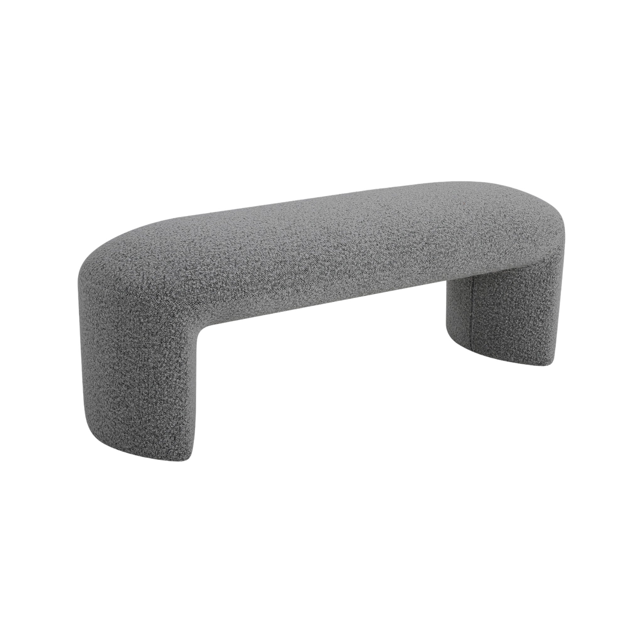 Everet 1.2m Long Ottoman Bench - Pepper Boucle Ottoman Yay Sofa-Core   