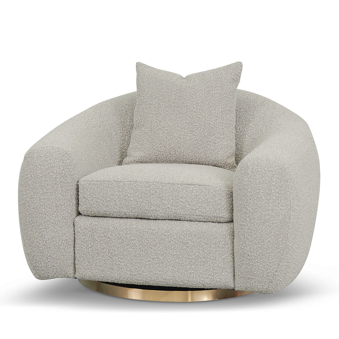 Howard Swivel Armchair - Ash Grey Boucle Armchair Forever-Core   