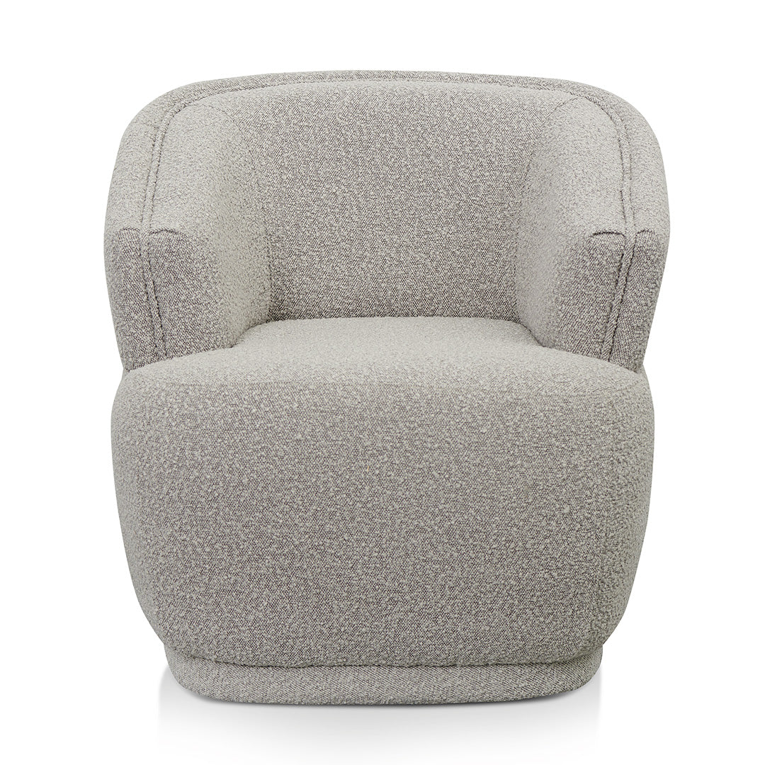 Brooke Fabric Armchair - Ash Grey Boucle Dining Armchair Forever-Core   