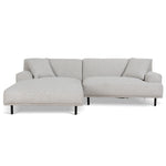 Jasleen Left Chaise Sofa - Clay Grey Chaise Lounge Casa-Core   