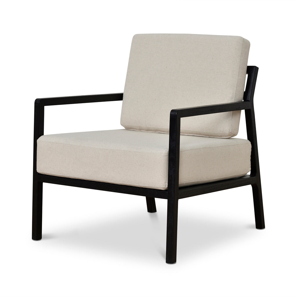 Trenton Black Elm Armchair - Light Beige Armchair LJ-Core   