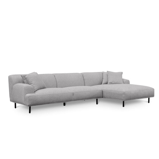 Jasleen 3 Seater Right Chaise Fabric Sofa - Sterling Sand Chaise Lounge Casa-Core   